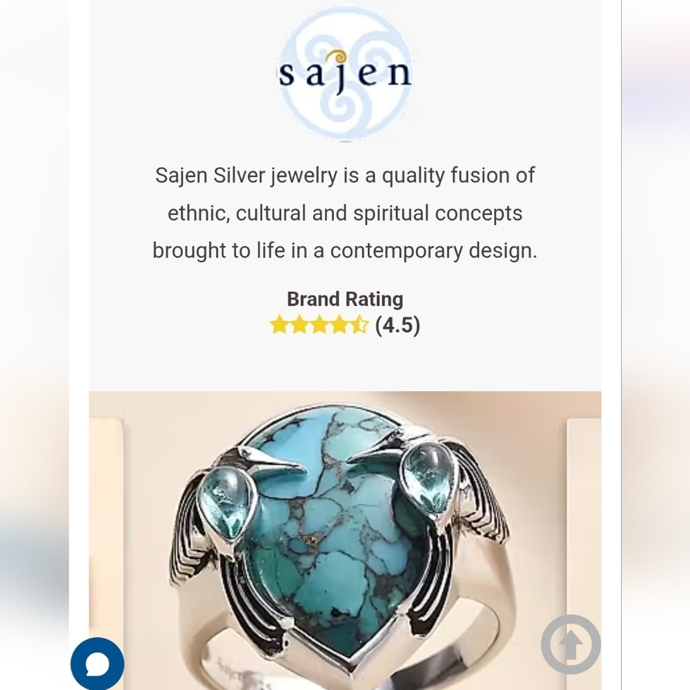 Sajen Doublet Rainbow Caribbean Quartz Sterling Silver Leaf Ring - Picture 4 of 9
